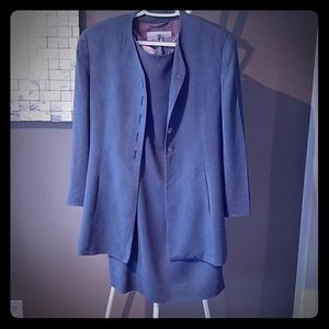 Vintage 90s AQUASCUTUM  dress and vest combo